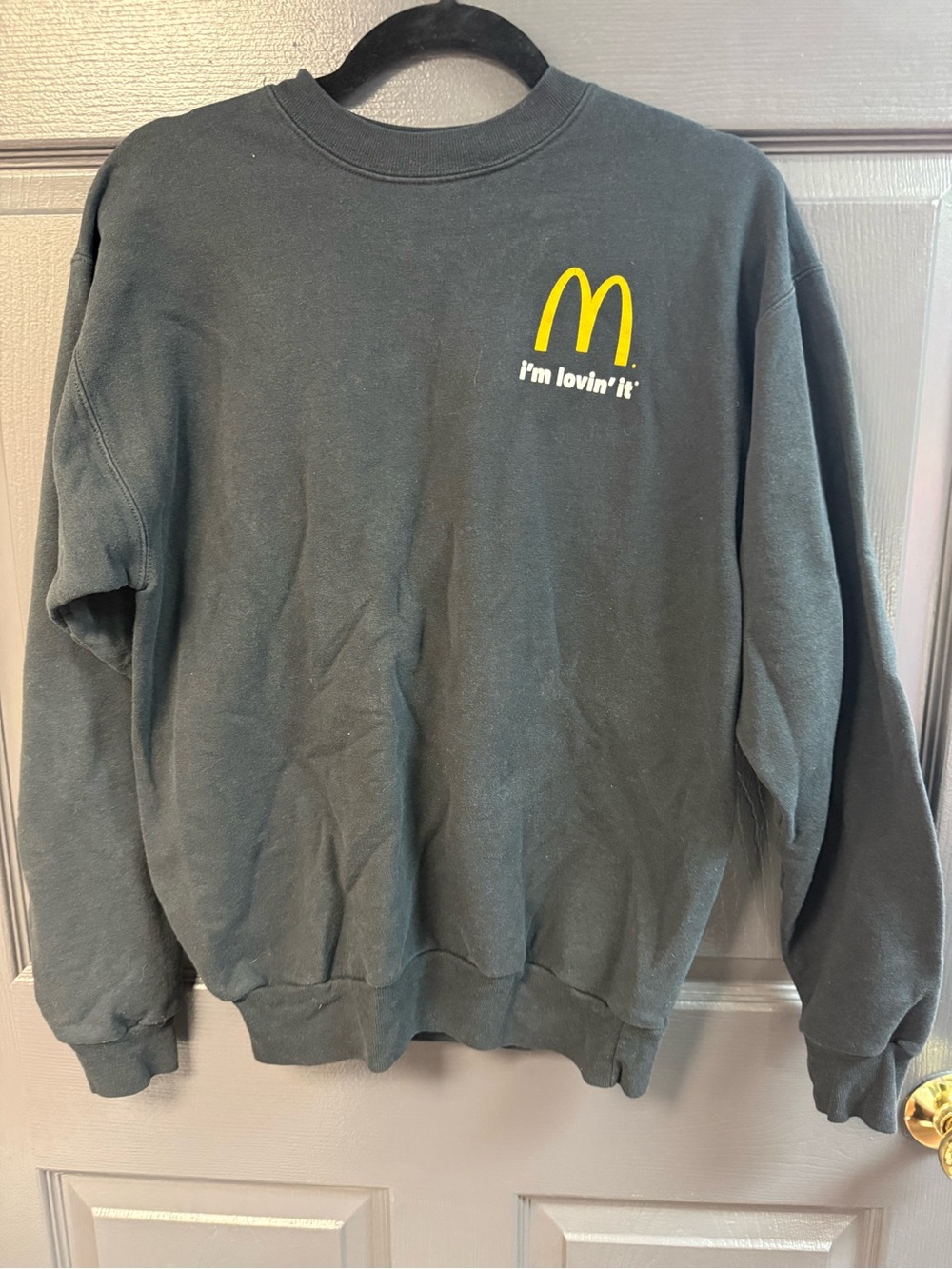 Ba Da Ba Ba Ba… Hanes Black Crewneck McDonalds Sweatshirt
